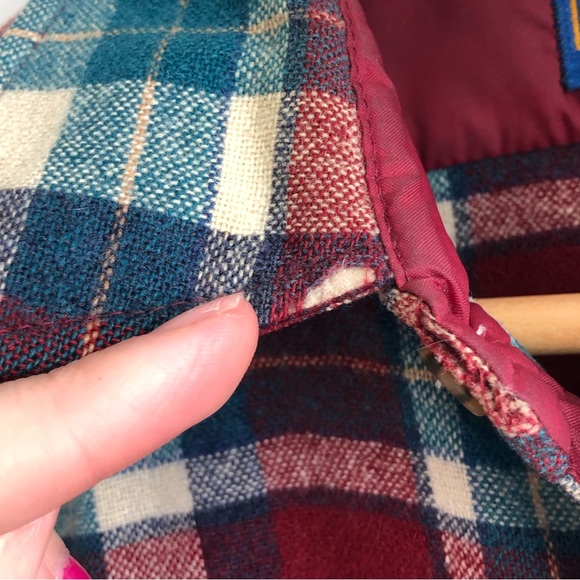 Vintage Pendleton Pure Virgin Wool Plaid Button up Shirt Size L Made In USA - Picture 4 of 15